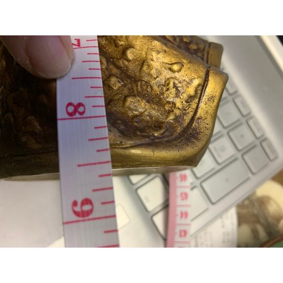 Vintage 50s 60s Choir Gold Angels Figurines Ceramic Christmas Decor - Set Of 2 - Picture 5 of 5